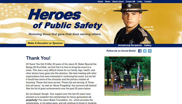 Heroes of Public Safety web site