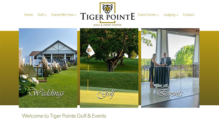 Tiger Pointe Golf & Event Center web site